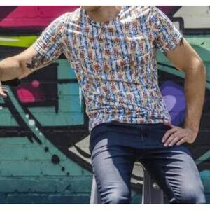 NEW EIGHT X guitars print t-shirt in multi